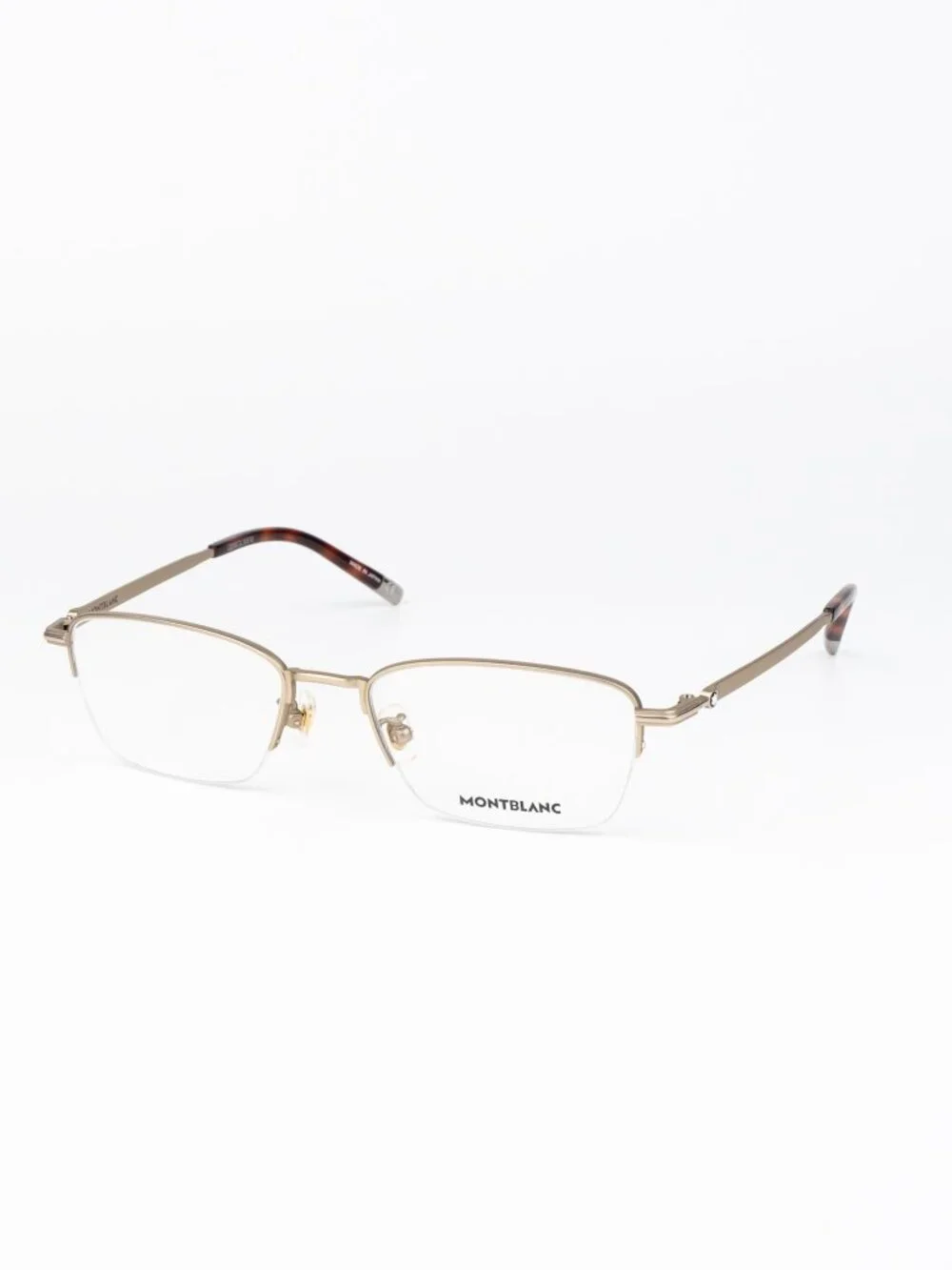 Montblanc Women Eyeglasses Gold Rectangle MB0133O 003 NEW AUTHENTIC